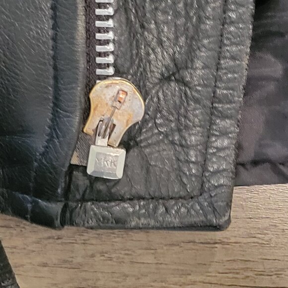 Vintage Men's Leather Motorcycle Jacket - Picture 2 of 5